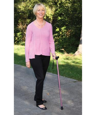 Carex Health Brands Soft Grip Walking Cane with Wrist Strap - Height Adjustable & Latex Free Handle - Blue Marble - Buy Online on GoSupps.com
