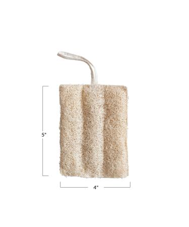 Shop Creative Co-Op Natural Bathroom Loofah with Cotton Hanger - Eco-Friendly & Exfoliating | International Shipping Available - Buy Online on GoSupps.com