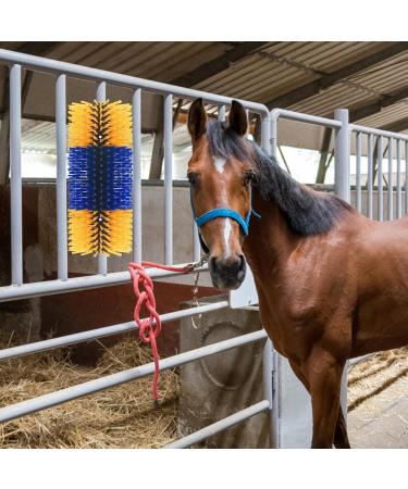 Generic Cattle Scratch Brush - Cow Brush for Itching Relief | Perfect for Cattle Horses Sheep & Pigs - Yellow - Buy Online on GoSupps.com