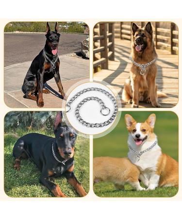 AUAUY Dog Chain Collars Durable Metal Choke Chain for Dog Training Collar Chain Silver Plating No Pull Pet Collar Chain for Pet Outdoor Training Small Medium Large Dogs Diameter 4.0mm Length 65cm Flat P-Chain L-(4.0mm*65cm) - Buy Online on GoSupps.com