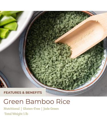 Fresh & Wild Short-Grain Green Jade Bamboo Rice with Fresh Bamboo Juice 1 lb - Healthy Chef-Inspired Grains - Buy Online on GoSupps.com