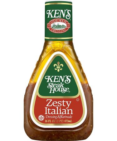Ken's Steak House Zesty Italian Dressing 16 fl oz - Pack of 3 | Restaurant-quality flavor - Buy Online on GoSupps.com