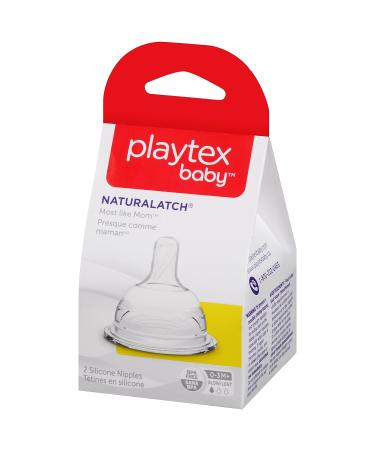 Playtex NaturaLatch Nipple Slow Flow 2-Count - Pack of 1 - Buy Online on GoSupps.com