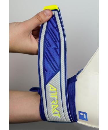 Reusch Unisex Goalkeeper Gloves for Adults - Men's Attract - Outdoor Seam Cut All Field Surfaces - Blue/Gray Size 8.5 - Buy Online on GoSupps.com