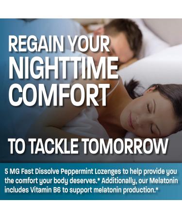Bronson Melatonin 5mg Fast Dissolve Peppermint Tablets with Vitamin B6 - Promotes Relaxation, 360 Vegetarian Chewable Lozenges - Buy Online on GoSupps.com