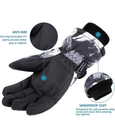 LULLABY KIDS Waterproof Snow Ski Gloves Camo Black - Size L (10-12 years) - Buy Online on GoSupps.com