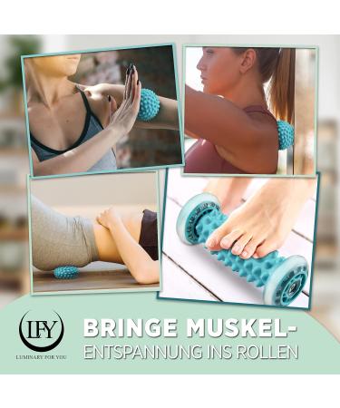 Lfy Foot Massage Set - 4-Piece Igelball & Fascia Roll for Plantar Fasciitis Relief | Muscle Massage for Hands Feet & Back - Buy Online on GoSupps.com
