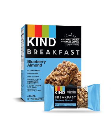 KIND Breakfast Bars, Blueberry Almond, Gluten Free, 1.8oz, 32 Count