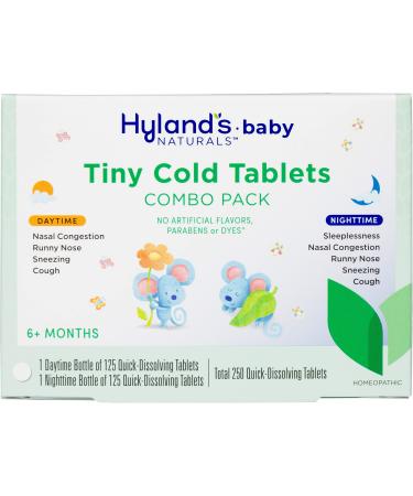 Hyland's Baby Tiny Cold Tablets Daytime/Nighttime 6+ Months 250 Quick-Dissolving Tablets