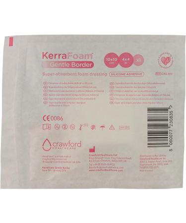 KerraFoam Gentle Border Foam Dressing 4x4 - Box of 10 | Aid Wound Healing, Absorbs Drainage, Gentle on Skin - Buy Online on GoSupps.com