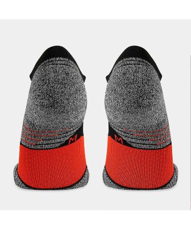 WANDER Men's Athletic Running Socks - 7 Pairs Thick Cushion Ankle Socks for Sport - Black/Red - Sizes 6-9/10-12/12-14 - Buy Online on GoSupps.com