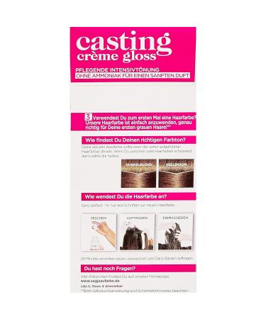 L'Or al Paris Ammonia-Free Hair Color - Casting Cr me Gloss No. 600 Dark Blonde - Nourishing Shine with Gloss Reflex Balm - 3 Pack - Buy Online on GoSupps.com