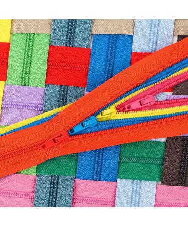 Outuxed 120pcs Mixed Nylon Coil Zippers - 7.8, 12, 16 Inches - Colorful Sewing Zippers for Tailor Crafts - 20 Assorted Colors - Buy Online on GoSupps.com