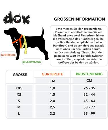 DDOXX Nylon Step-In Dog Harness - Adjustable Orange Puppy Harness for All Sizes - XXS (1.0 x 26-35 cm) - Comfortable & Durable International Shipping - Buy Online on GoSupps.com