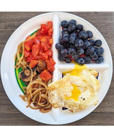 Diabetes Portion Plate | Divided Sections for Healthy Eating & Portion Control - Buy Online on GoSupps.com