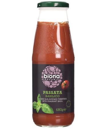 Biona Organic Passata Basilico with Fresh Basil (680g) 1