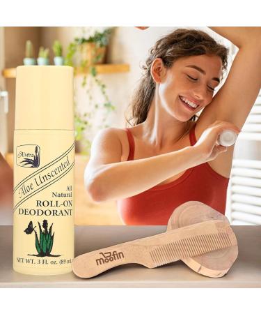 Alvera All Natural Roll-On Deodorant - Aloe Unscented 3 oz | Eco-Friendly & Long-Lasting | International Shipping Available - Buy Online on GoSupps.com