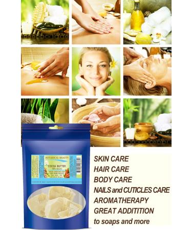 Botanical Beauty Cocoa Butter - Raw Virgin Unrefined from Brazil | 8.46 oz for Skin Hair Body & Nails - Buy Online on GoSupps.com