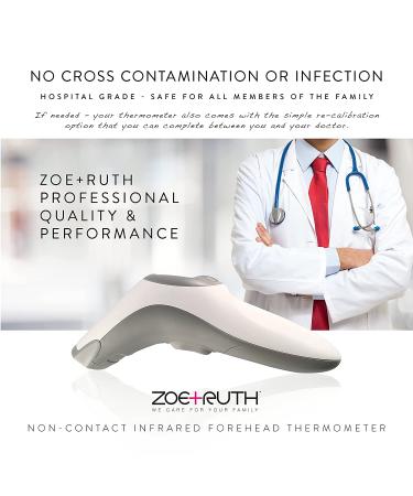 Zoe+Ruth Non-Contact Infrared Baby Thermometer - Accurate Forehead Fever Alert for Kids & Adults - Buy Online on GoSupps.com