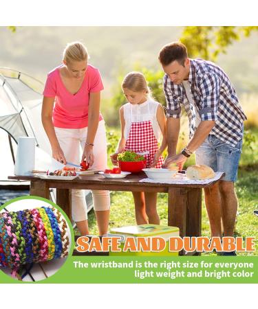 16 Pcs Adjustable Braided Leather Mosquito Repellent Bracelets - Deet-Free & Waterproof Bands for Adults and Kids - Natural Insect Protection - Multicolor - Buy Online on GoSupps.com