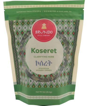 Koseret | Butter Clarifying Herb | Hand Picked & Processed Authentic Ethiopian Koseret | Harvested in and Imported from Ethiopia | Non-GMO | Organic | No preservatives |      (1 oz) | Used to make Niter Kibbeh and Dry Ru...