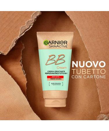  Garnier Garnier SkinActive Anti-Aging BB Cream for even skin tone and wrinkles natural appearance enriched with hyaluronic acid Aloe Vera and - Buy Online on GoSupps.com