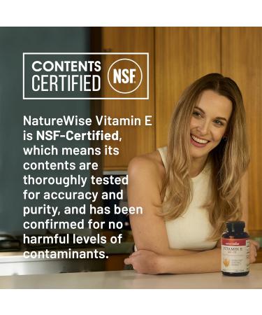 NatureWise Vitamin E 400 IU Softgels (180mg DL-Alpha) - Dairy Gluten and Soy Free Non-GMO Antioxidant Dietary Supplement for Skin Heart Eye and Immune Health Support - 2-Month Supply 60 Count 60 Count (Pack of 1) - Buy Online on GoSupps.com