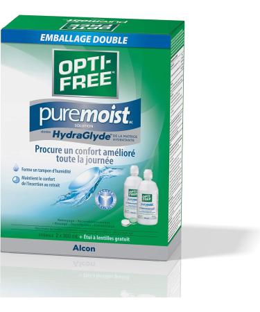 Opti-Free PureMoist with HydraGlyde Twin Pack Multipurpose Contact Lens Solution 2 x 300 ml - Buy Online on GoSupps.com