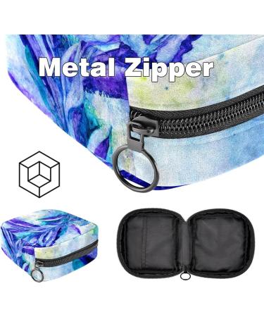 Shop Stylish Menstrual Pad Bag with Zipper | Purple Floral Ladies Napkin & Tampons Pouch for Women & Girls - Buy Online on GoSupps.com