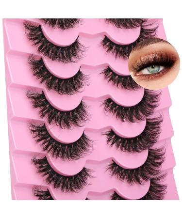 Fanxiton 5D Faux Mink Cat Eye Lashes 18mm - 7 Pairs Pack - Buy Online on GoSupps.com