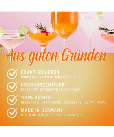 Buy Highly Concentrated Orange Food Coloring - 10ml Sugar-Free Dye for Drinks Cakes and More | Tortendendeko Baking Accessories - Buy Online on GoSupps.com