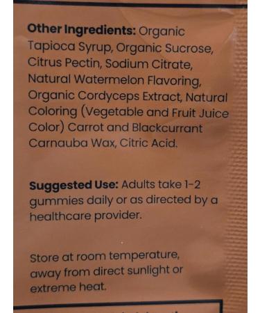 MYCOMedix Cordyceps Mushroom Gummies Watermelon Flavor 1000mg per Gummy - Buy Online on GoSupps.com