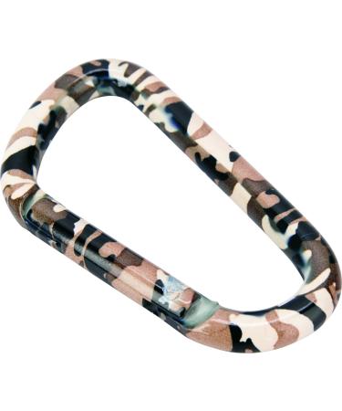 AceCamp Munkees 2.4 D-Shaped Carabiner, Small Aluminum Clip Buckle for Key Rings, Camping Hiking 8 X 80mm Camouoflage