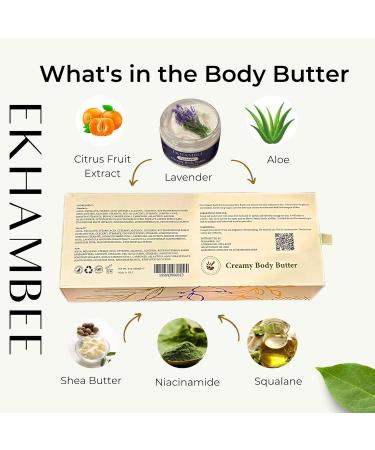 All Natural Creamy Body Butter Set - Vegan Shea Moisturizer for Women | Scented Skin Care Gift 12 Oz - Buy Online on GoSupps.com