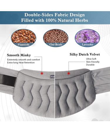 Maginno Microwave Heating Pad for Back Pain Relief and Cramps - Lavender Aroma - 100% Herbs & Clay - Moist Therapy Pack for Lumbar, Waist, Stomach, Neck, Shoulder - Weighted Wrap - Warm & Cold Compress - Buy Online on GoSupps.com