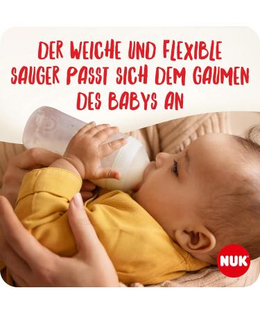 Nuk Perfect Match Baby Bottle Set - 0 Months+ | 3 Anti-Colic Bottles & Space Pacifier | BPA-Free | Disney Winnie Pooh | 4 Piece Set for Happy Feeding - Buy Online on GoSupps.com