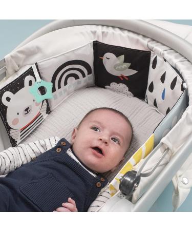 Baby Steps Angel Bear Black White High Contrast Baby Soft Cloth Book Tummy Time Toys Baby Safe Mirror Teether Early Educational for Infants Toddlers Sensory 0-3 Yrs Newborn Crinkle Book for Babies - Buy Online on GoSupps.com