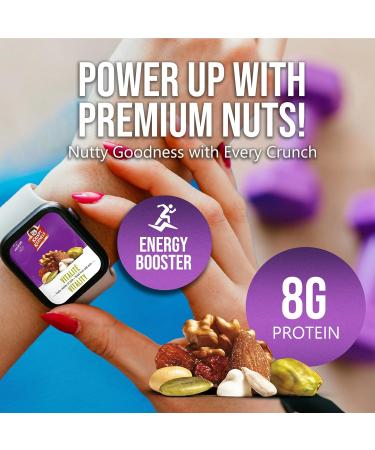 Krispy Kernels Dried Fruits & Nuts - Vitality Mixed Nuts Rich in Fibre Iron & Protein Cranberries Raisins Soybeans Almonds Yogurt chips Sunflower & Pumpkin Seeds Walnuts Pistachios Snacks 8 x 225g - Buy Online on GoSupps.com