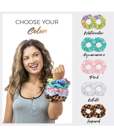 Microfibre Hair Drying Towel Scrunchies by The Perfect Haircare Anti-Frizz & Silky Smooth Ponytail Bun Holder Quick Drying & Absorbent for Curly Wavy Long & Short Hair (Leopard) - Buy Online on GoSupps.com