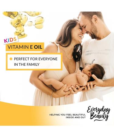 Organic Vitamin E Oil - Nourishing Baby Massage Oil for Dry Skin | Fragrance Free & All Natural | Lightweight Unscented Blend | 1 fl oz Glass Bottle with Dropper - Buy Online on GoSupps.com