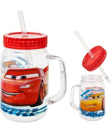 Buy All-Meine.de GmbH BPA-Free Drinking Cup with Straw & Cover - 420ml Young Motif Handle Cup - Transparent Plastic Drinkware - Buy Online on GoSupps.com