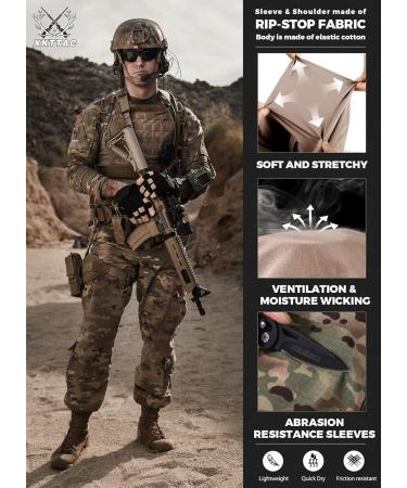 Buy XKTTAC Combat Shirt - Tactical MultiCam Men's Military Outdoor Shirt with 2-4 Pockets for Paintball & Airsoft - Secure & Durable Uniform - Buy Online on GoSupps.com