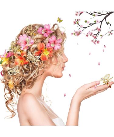 24-Piece Gold Metal Butterfly Hair Clips for Girls and Women - Stylish Hair Accessories - Buy Online on GoSupps.com