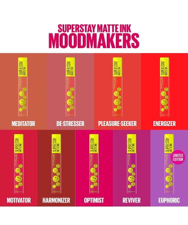 Maybelline Super Stay Matte Ink Lipstick in Motivator Red | Long Lasting & Transfer Proof Lip Makeup | Moodmakers Collection | 0.17 Fl Oz (Pack of 1) - Buy Online on GoSupps.com