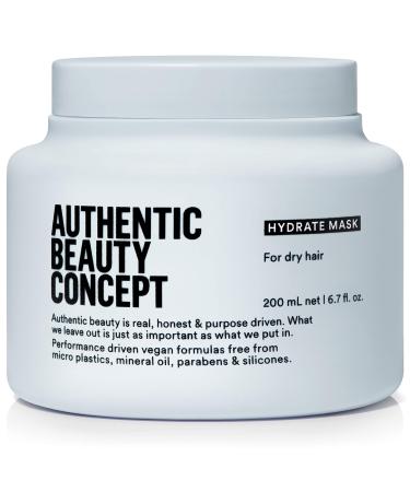 Authentic Beauty Concept Hydrate Mask | Normal To Dry or Curly Hair | Add Moisture & Shine | Vegan & Cruelty-free | Silicone-free 6.7 Fl Oz (Pack of 1)