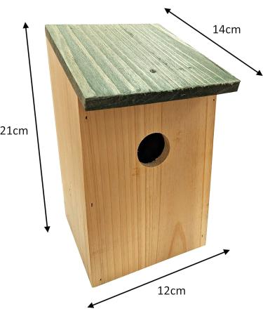 Wooden Nesting Box Wild Bird House Traditional Hinged Roof Garden Nester 1 - Buy Online on GoSupps.com