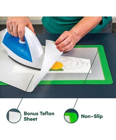 Fusing Mat (17x17) with Non-Slip Design | Ideal for Appliqu Creation | Bonus Teflon Coated Pressing Sheet Included - Buy Online on GoSupps.com