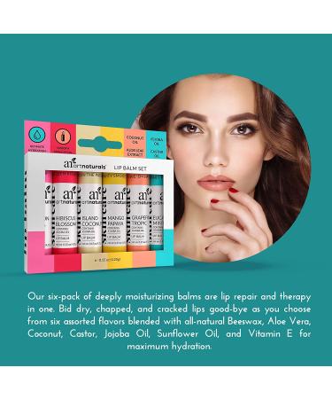 Artnaturals Lip Balm Set - Moisturizing 6 Pack (0.15 oz Each) for Soft, Supple Lips - Buy Online on GoSupps.com