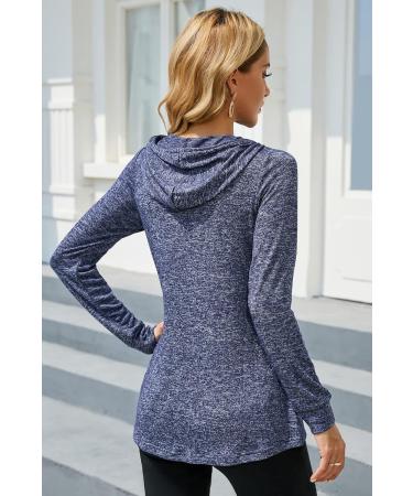Sosolism Women's Nursing Hoodie | Maternity Breastfeeding Top | Long Sleeve Pregnancy Sweatshirt in Dark Blue - Size L - Buy Online on GoSupps.com