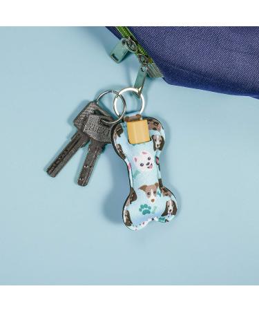 Neoprene Chapstick Lipstick Keychain Holder - Dog Pattern | Beautyflier - Buy Online on GoSupps.com